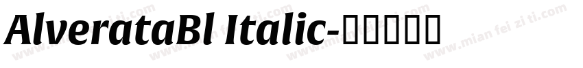 AlverataBl Italic字体转换